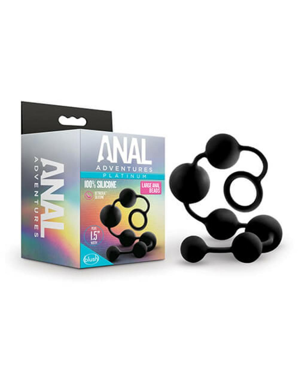 Anal Adventures Large Platinum Silicone Anal Beads Anal Beads