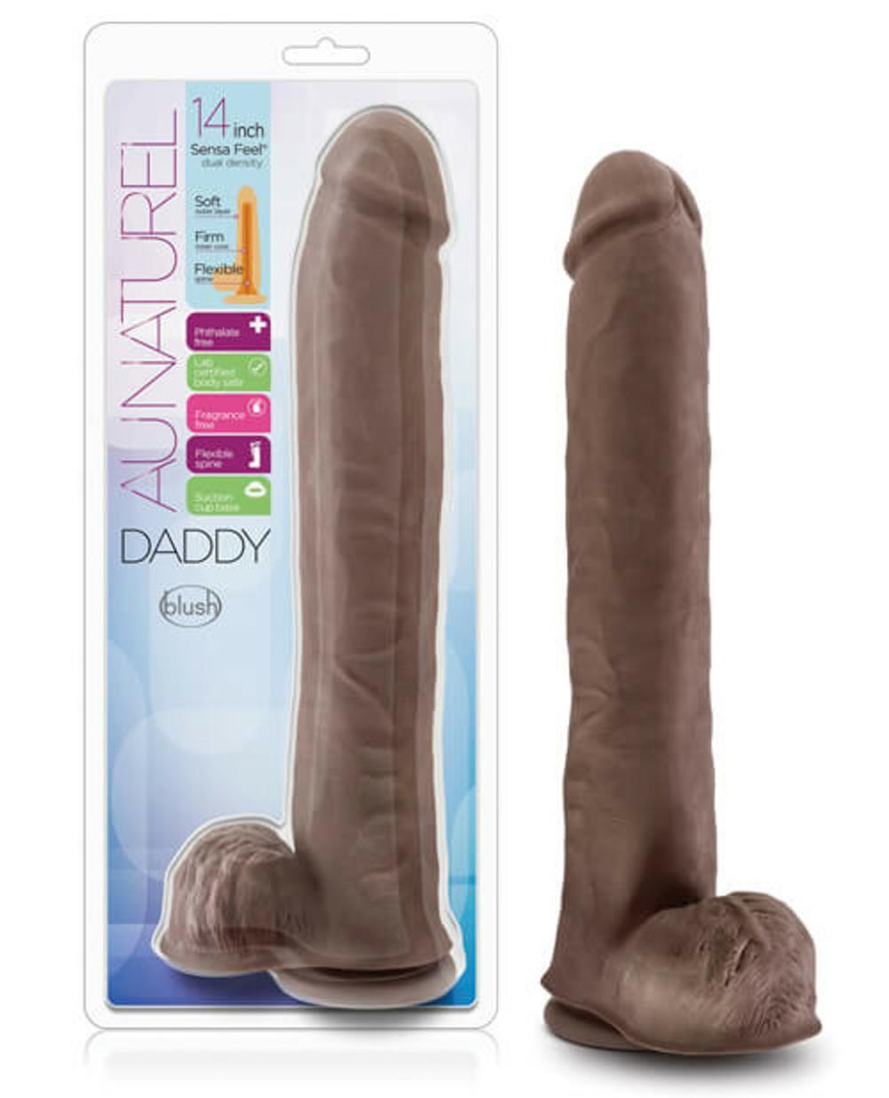 Au Naturel Daddy 14″ Sensa Cock – Chocolate Anal Sex Toys