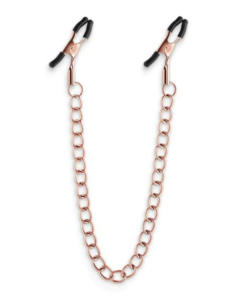 Bound Dc2 Rose Gold Chain Nipple Clamps Bondage