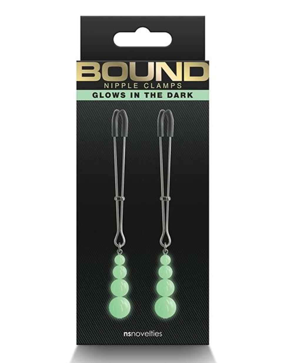 Bound G2 Glow Beaded Nipple Tweezers Bondage