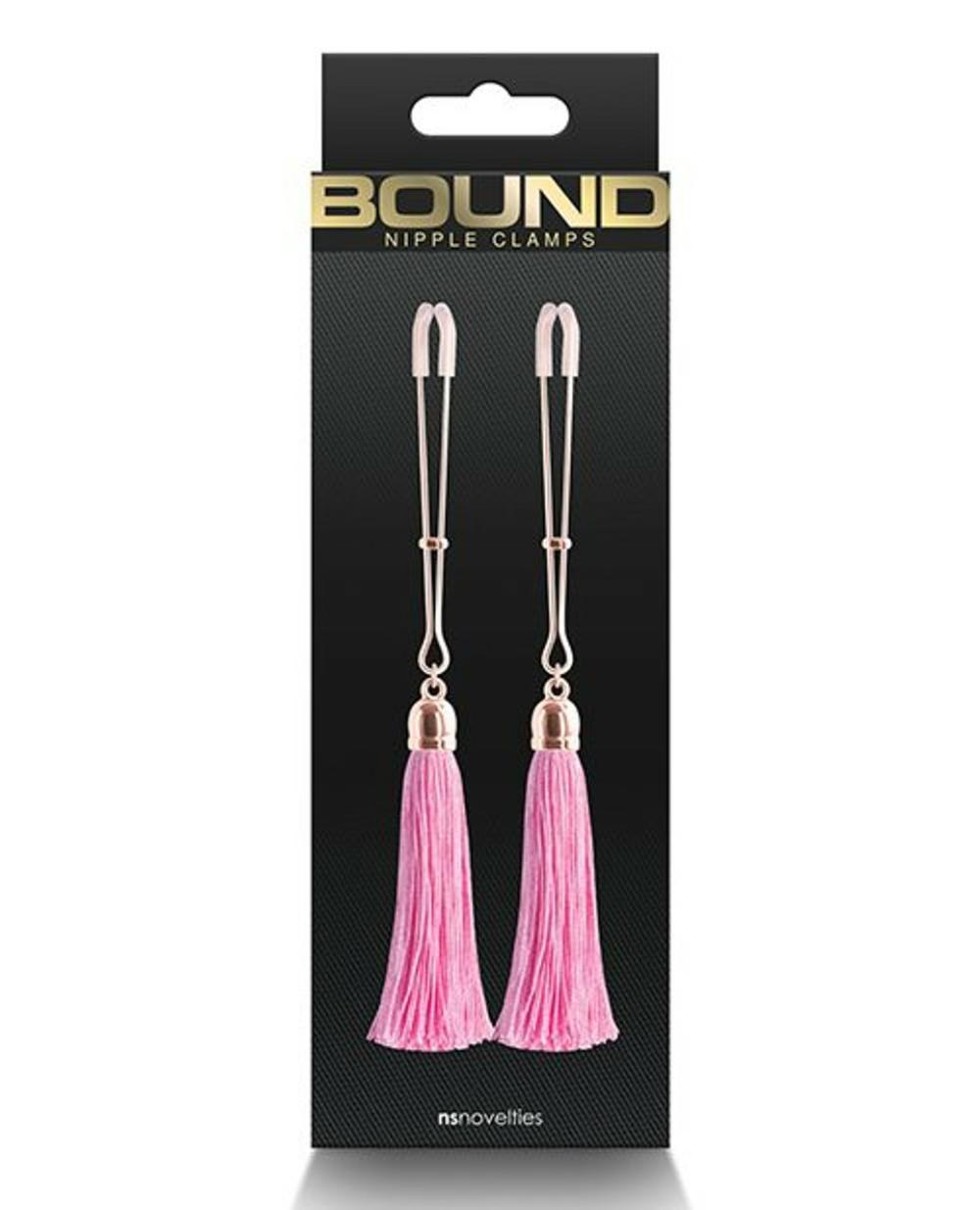 Bound T1 Pink Fringe Nipple Tweezers Bondage