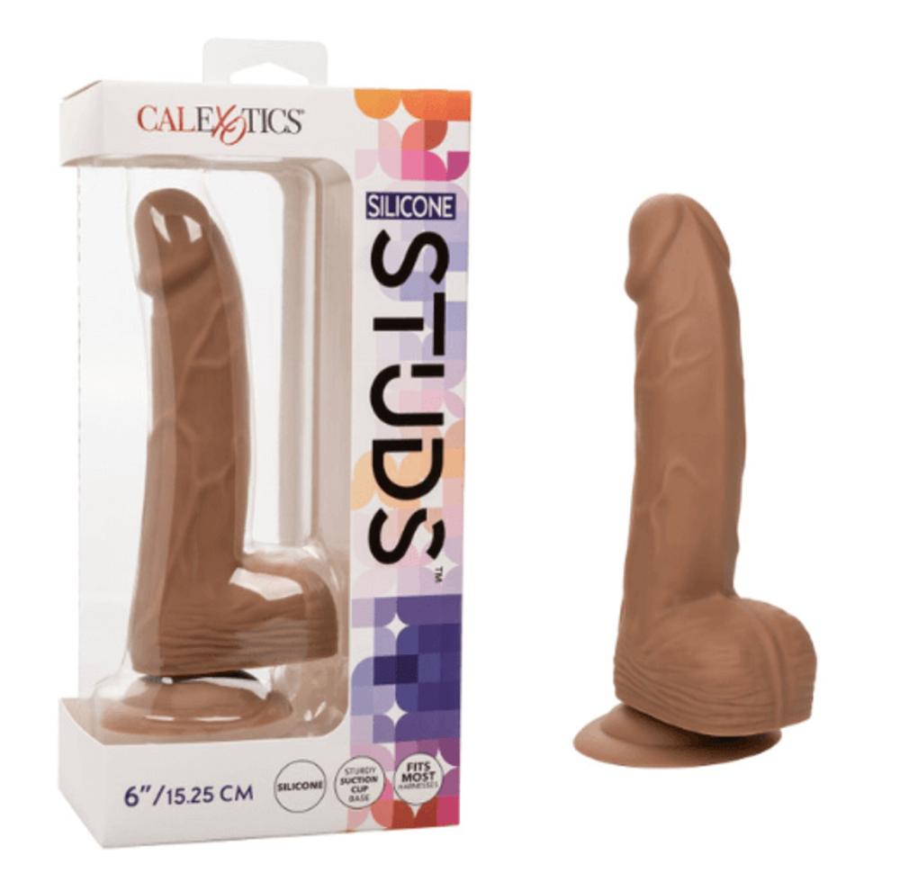 Brown Silicone Studs Dildo Dark Skin Tone Dildos