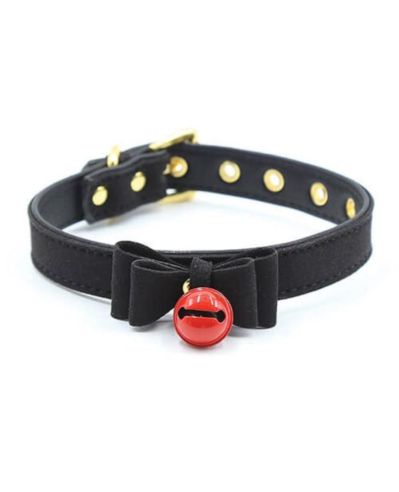 Cat Bell Bow Tie Collar Bondage