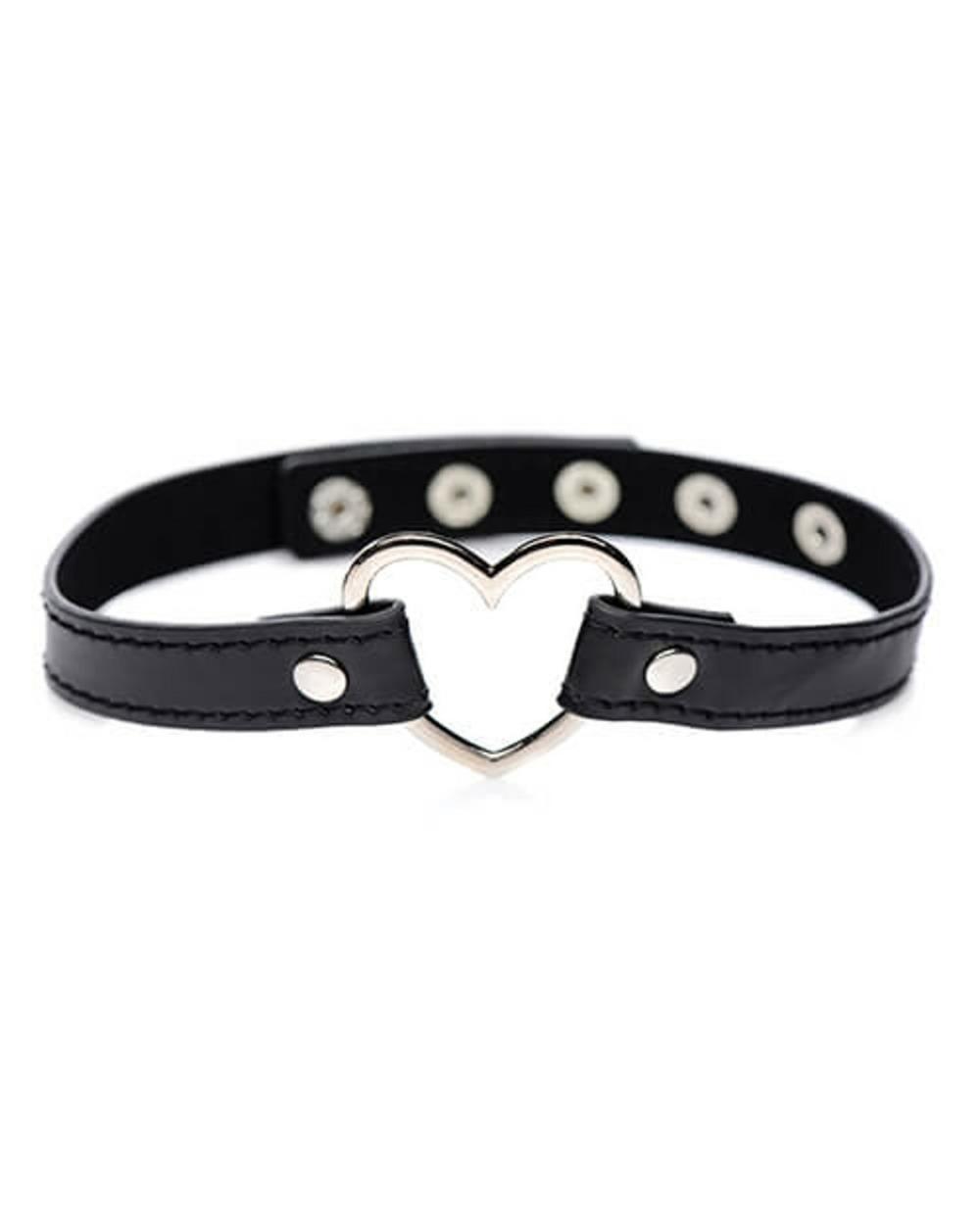 Dark Heart Chrome Choker Bondage