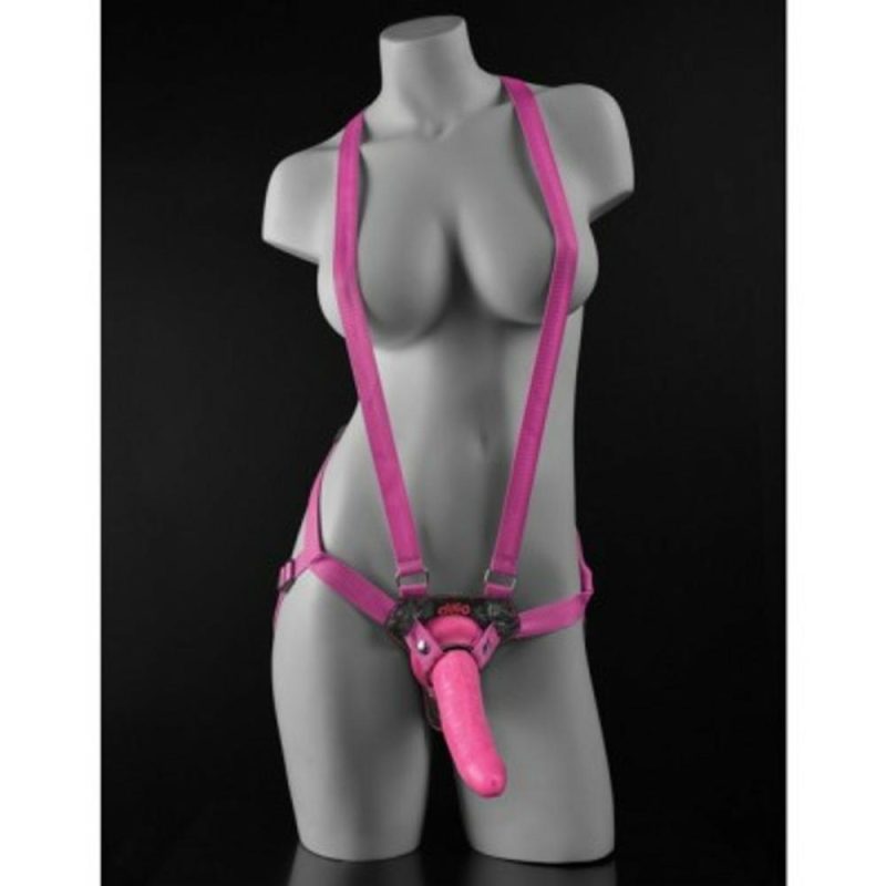 Dillio Strap-On Suspender Harness With 7″ Dildo For Couples