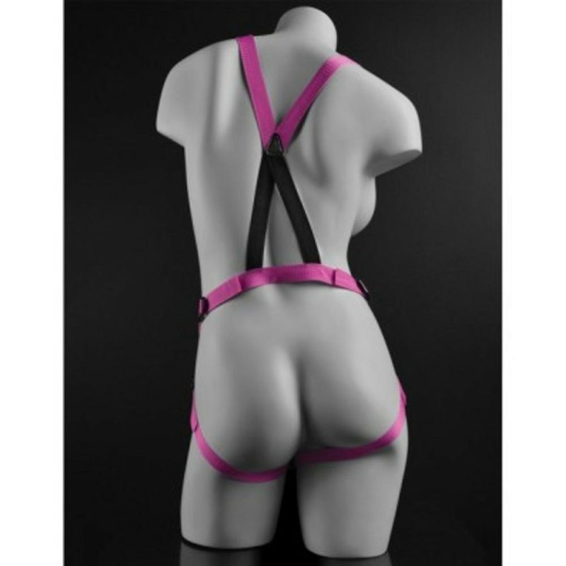 Dillio Strap-On Suspender Harness With 7″ Dildo For Couples