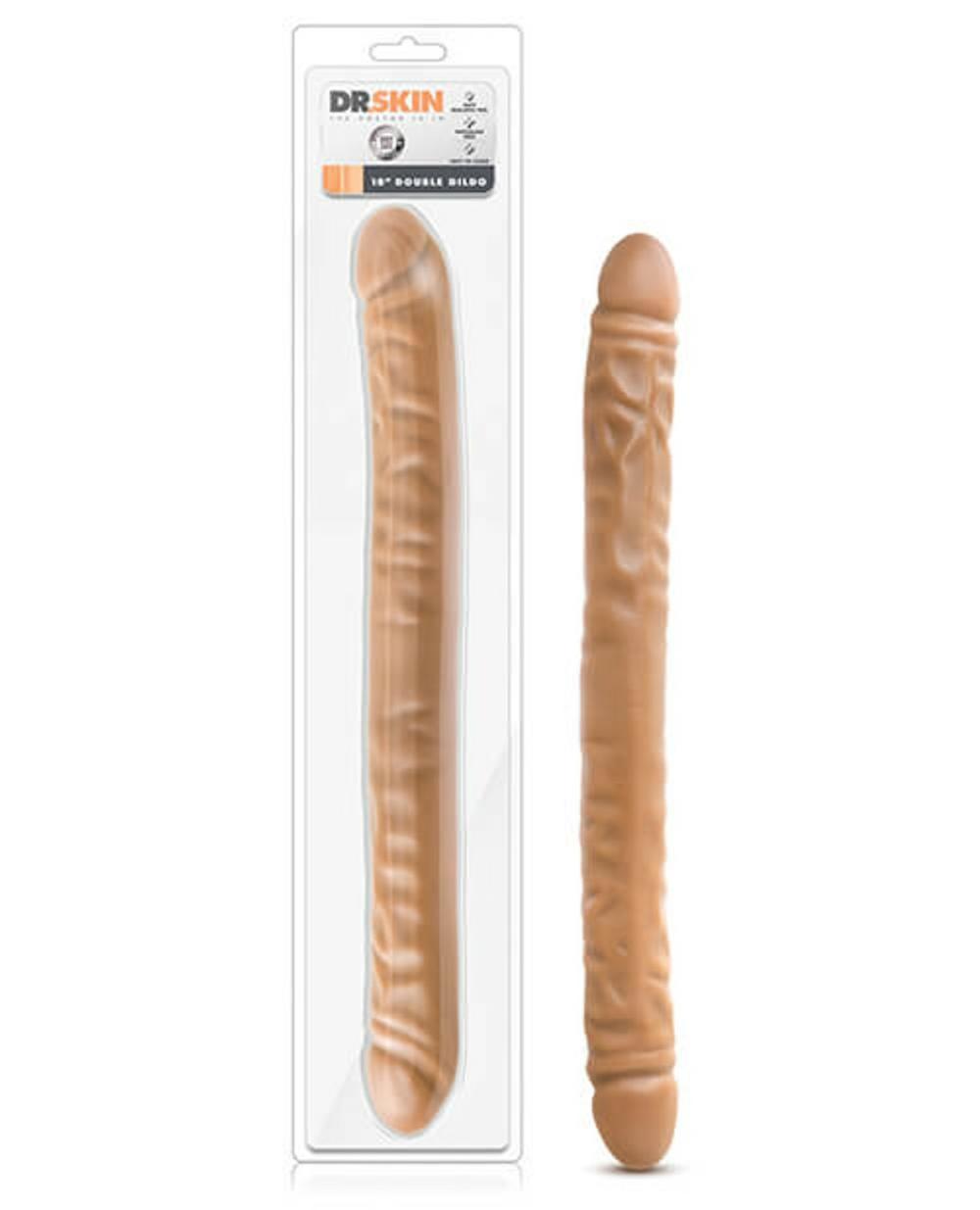 Dr. Skin 18″ Double Dildo – Mocha