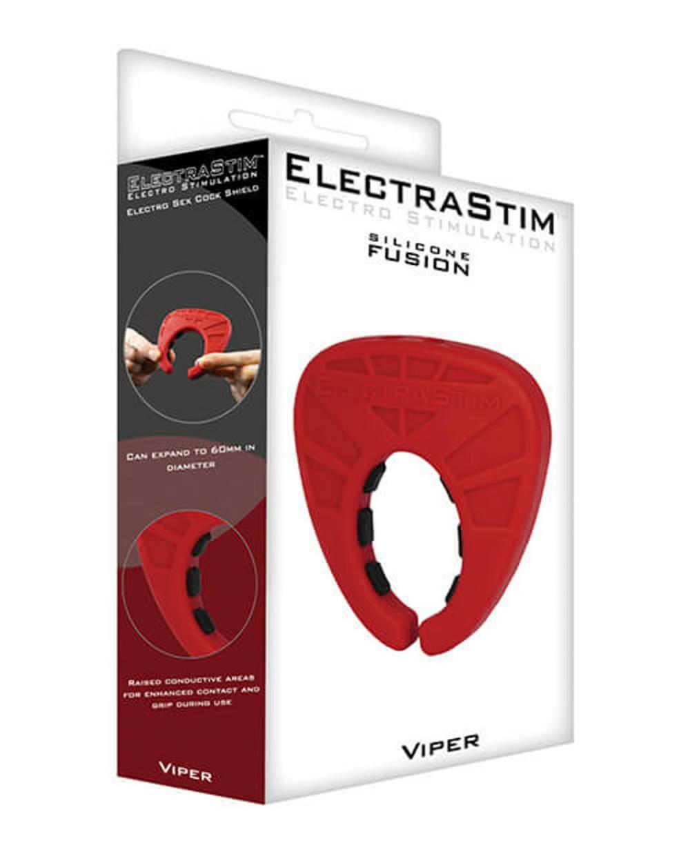 Electrastim Silicone Fusion Viper Bi-Polar Cock Shield Bondage