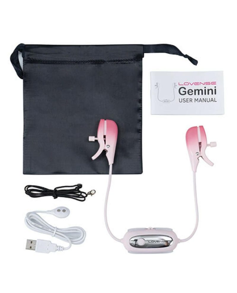 Gemini Vibrating Nipple Clamps Bondage