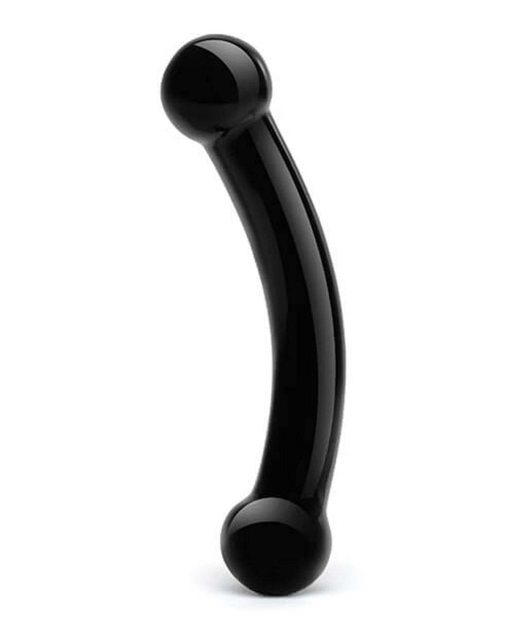 Gläs Toys Black Double Wand Doldo Sex Toys