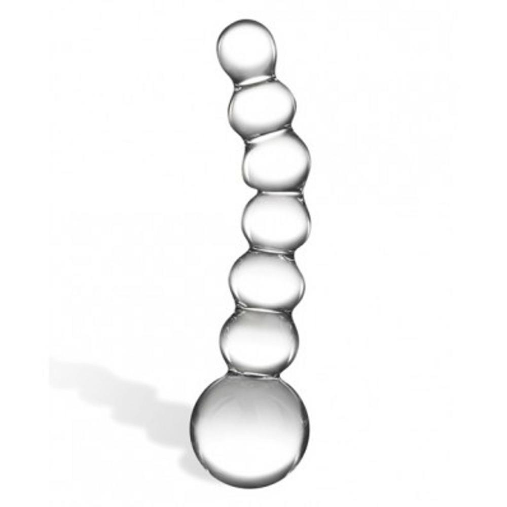 Gläs Toys Curved Glass Beaded Dildo Doldo Sex Toys