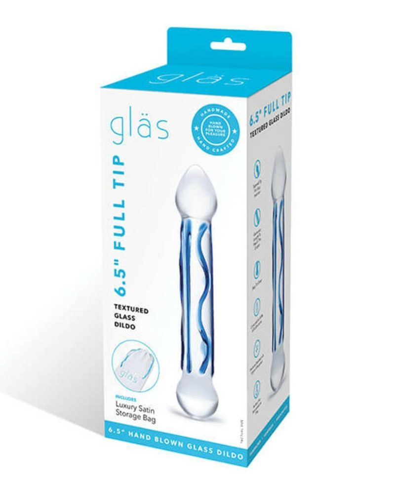 Gläs Toys Full Tip Textured Glass Dildo Doldo Sex Toys