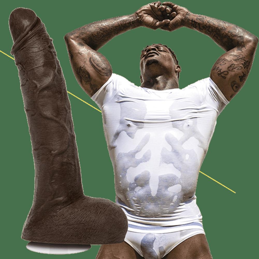 Jason Luv 10″ Ultraskyn Cock Dark Skin Tone Dildos