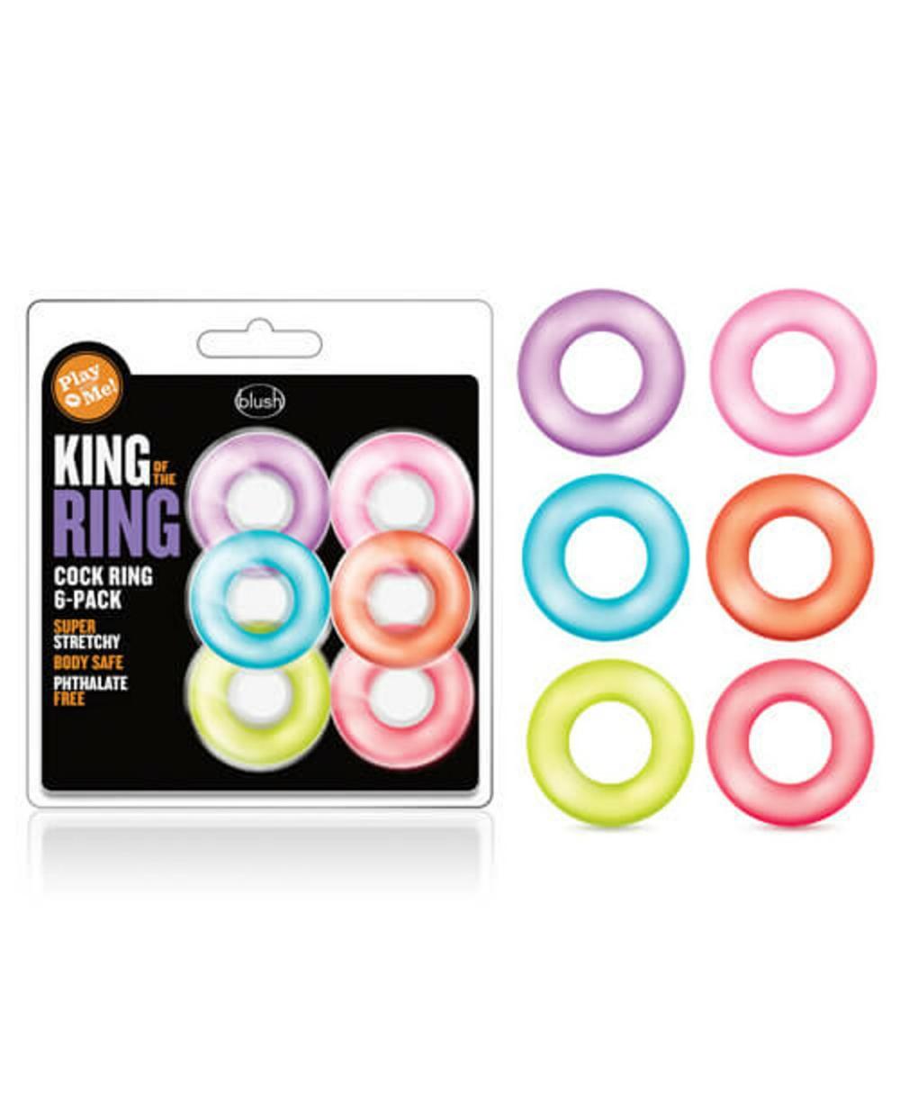 King Of The Cock Ring 6-Pack Cock Rings