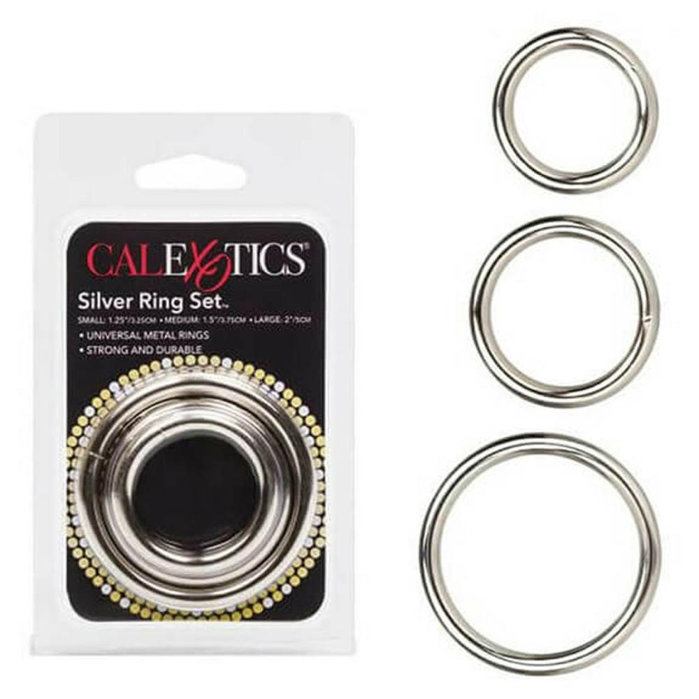 Metal Cock Rings 3 Pack – Silver Cock Rings