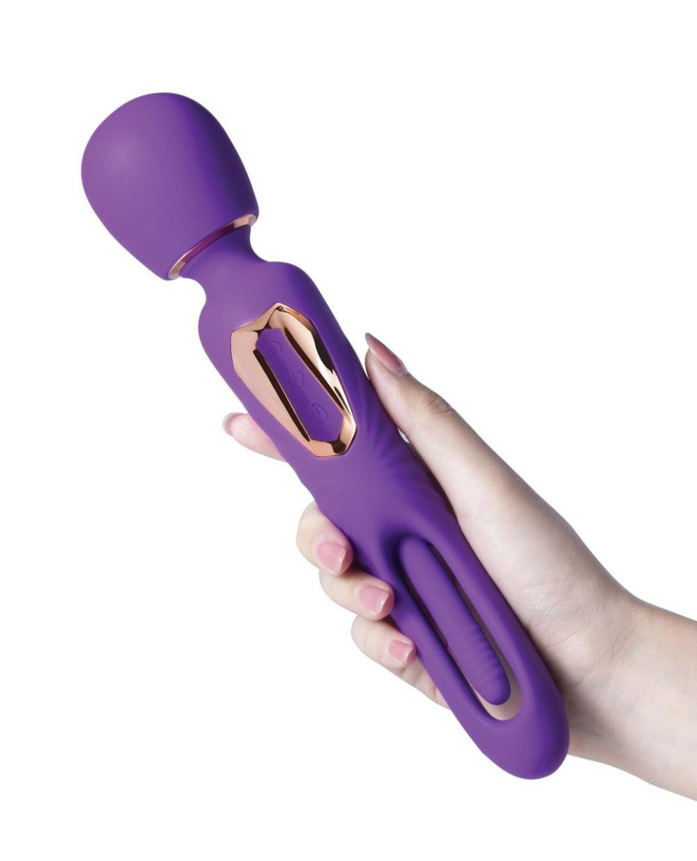 Riley Clit & G-Spot Tapping Double End Wand Clitoral