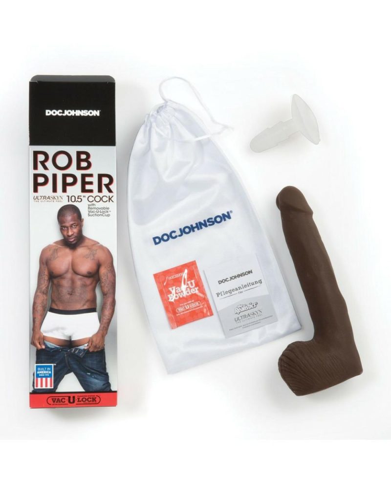 Rob Piper Ultraskyn 10.5″ Vac-U-Lock Cock Dark Skin Tone Dildos