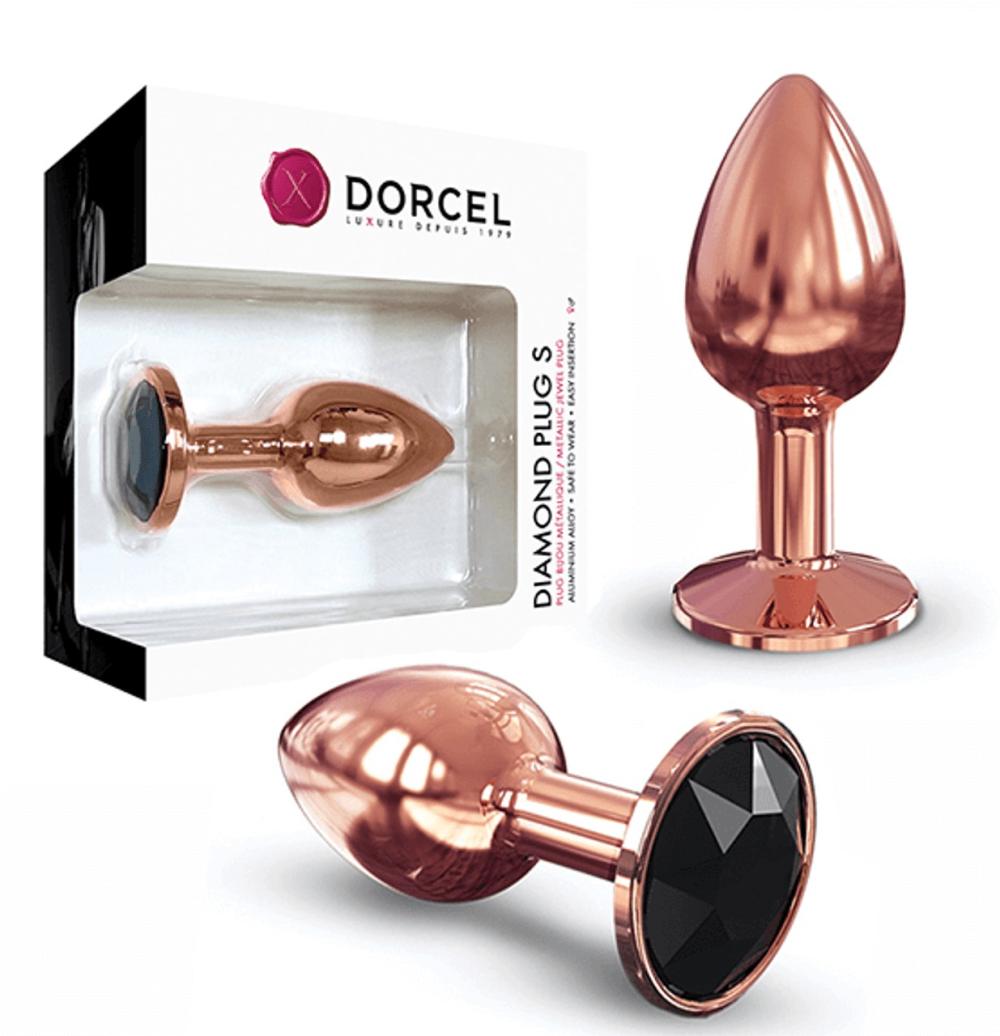 Rose Gold Aluminium Bejeweled Diamond Plug Anal Sex Toys