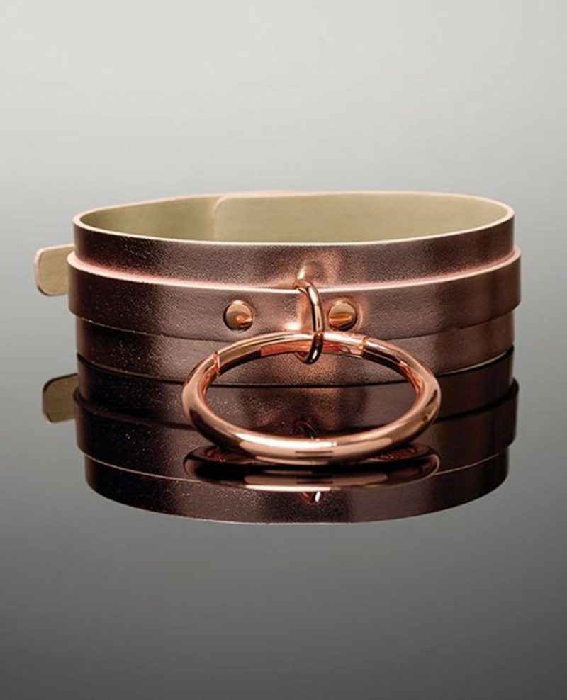 Rose Gold Bondage Collar Bondage