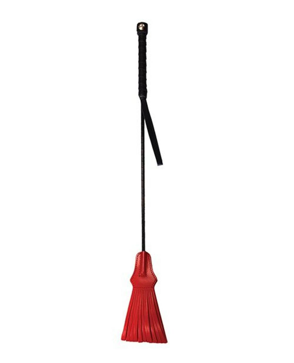 Rouge Leather Tasselled Riding Crop Bondage