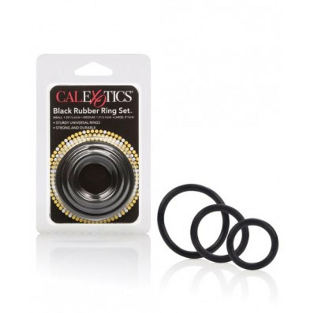 Rubber Cock Rings 3 Pack Set Cock Rings