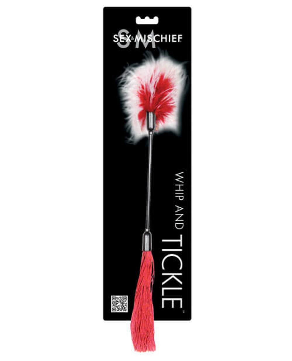 Sex & Mischief Red Whip And Tickle Wand Bondage