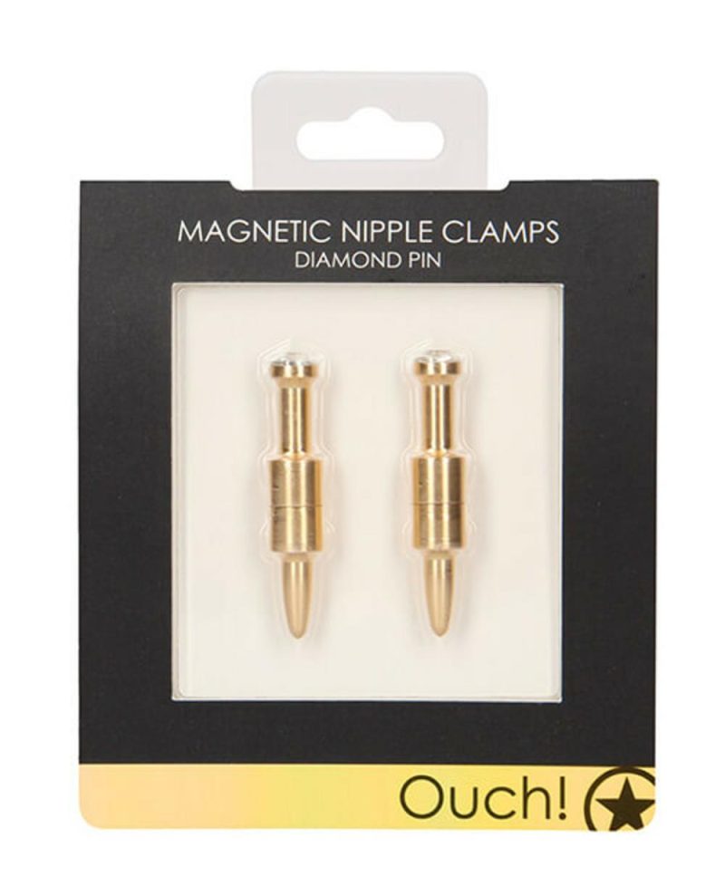 Shots “Ouch” Diamond Pin Magnetic Nipple Clamps Bondage