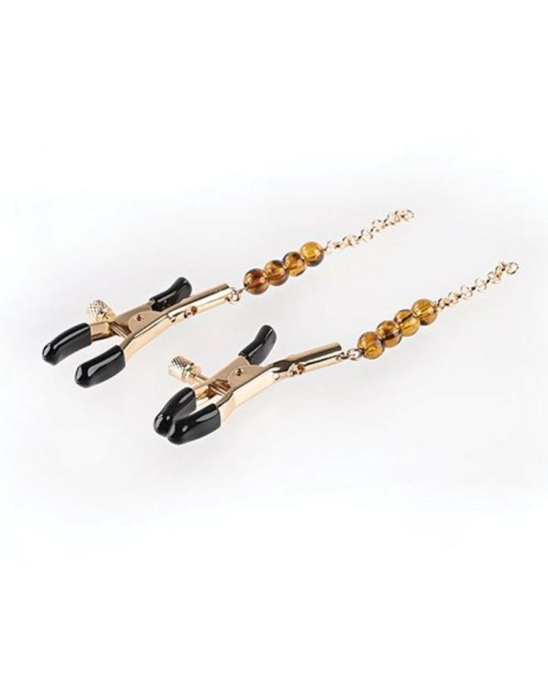 Sincerely Amber Beaded Nipple Clamps Bondage