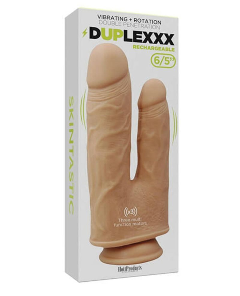 Skinsations Duplexx Vibrating & Rotating Double Dildo Anal Vibrators