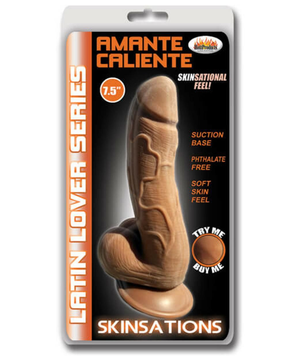 Skinsations Latin Lover Dildo – Amante Caliente 7.5″ Dark Skin Tone Dildos