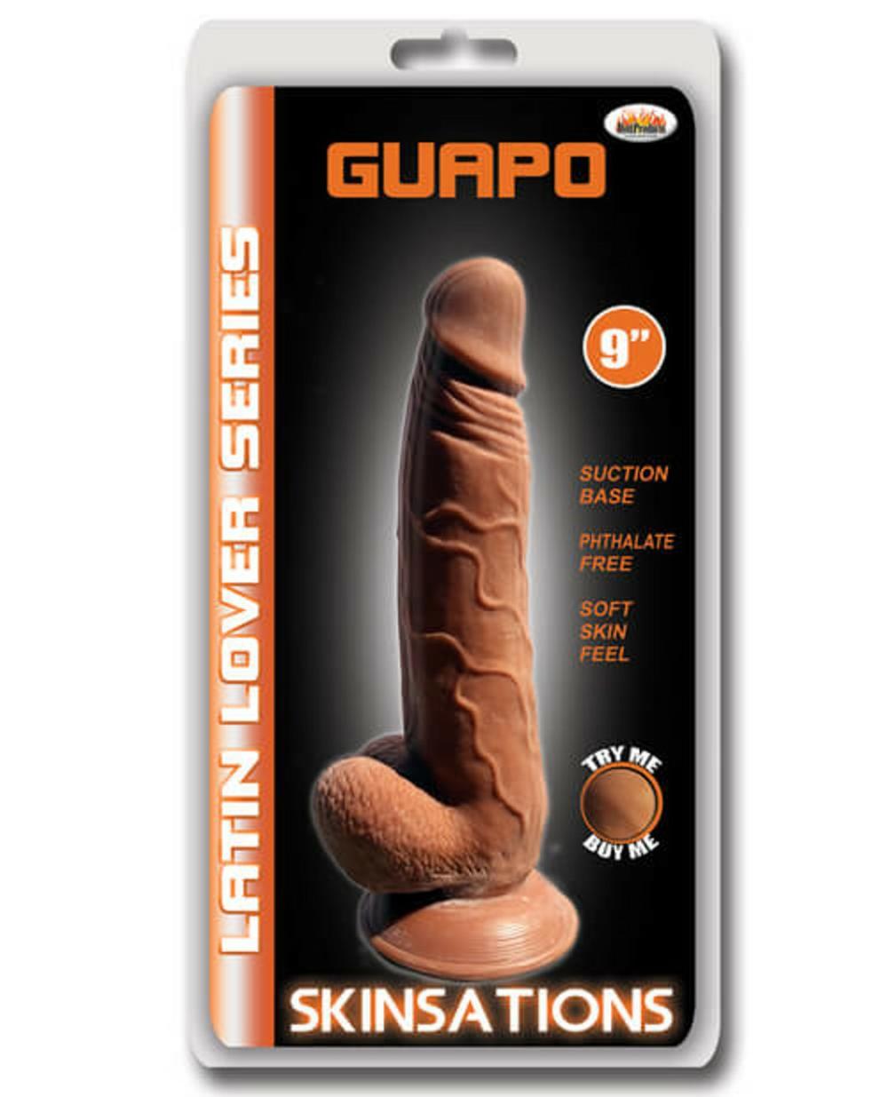 Skinsations Latin Lover Dildo – Guapo 9″ Dark Skin Tone Dildos