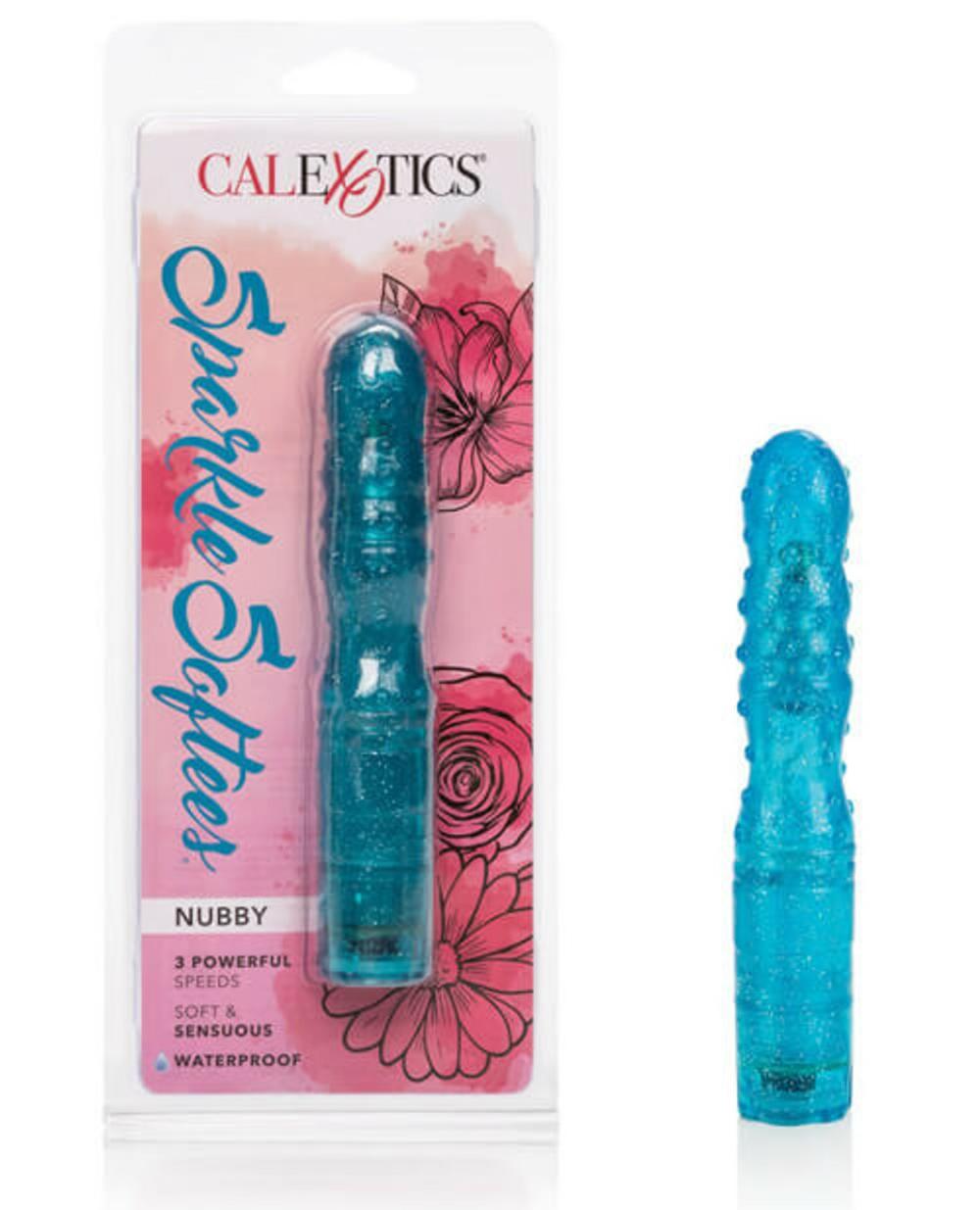 Sparkle Softee Blue Nubbie Vibrator Classic