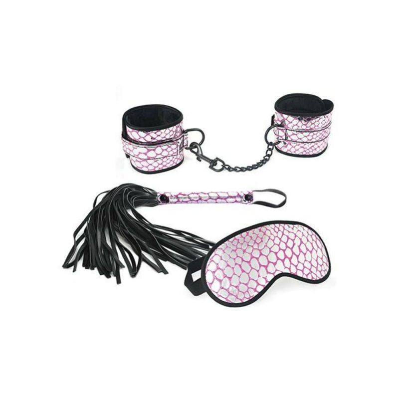 Spartacus Pink Vegan Leather 3-Piece Bondage Kit Beginner's Bondage