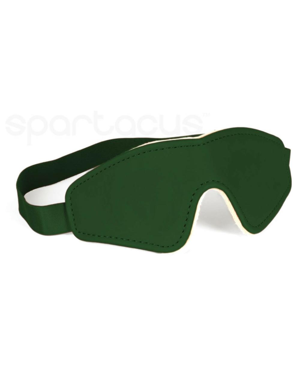 Spartacus Plush-Lined Blindfold  – Forest Green Beginner's Bondage