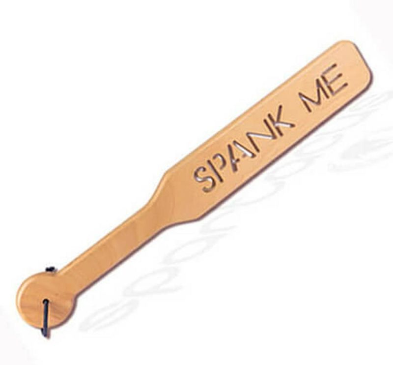 Spartacus Wood “Spank Me” Paddle Bondage