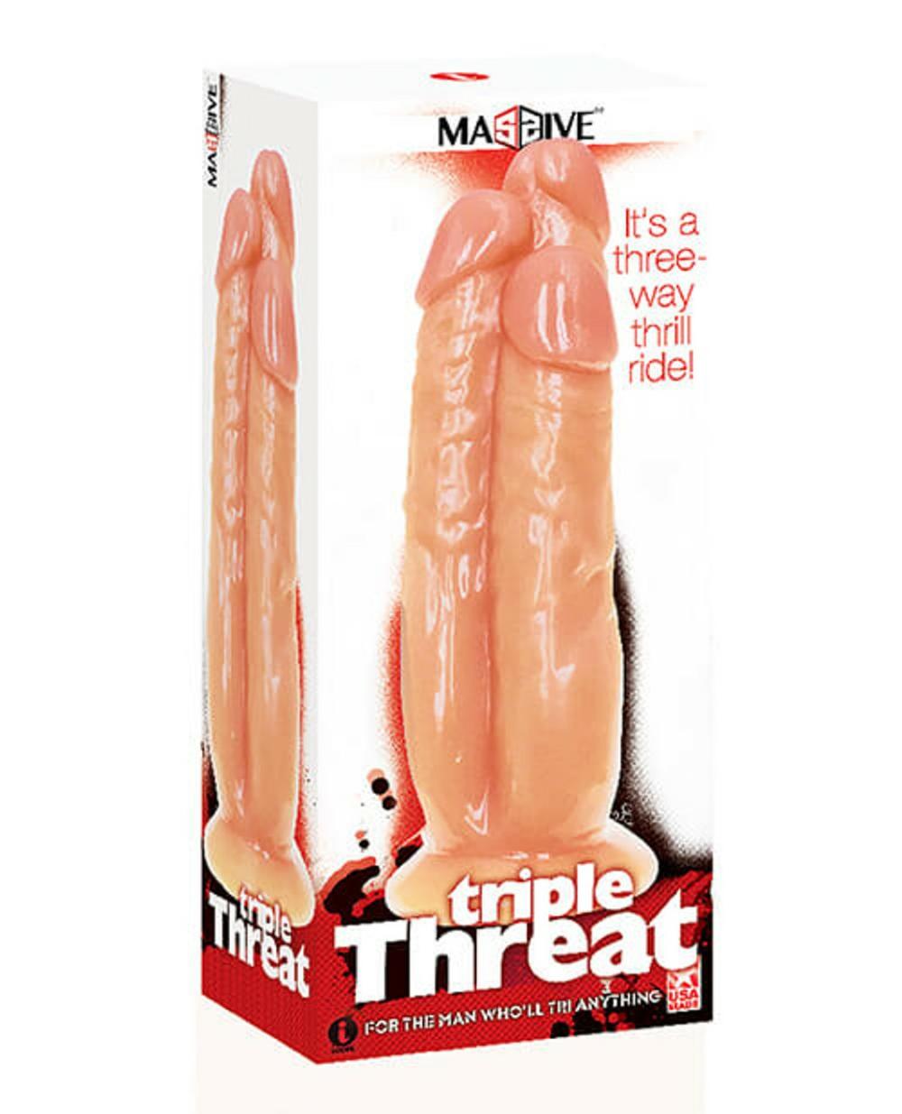 Triple Threat 3 Cock Dildo Anal Sex Toys