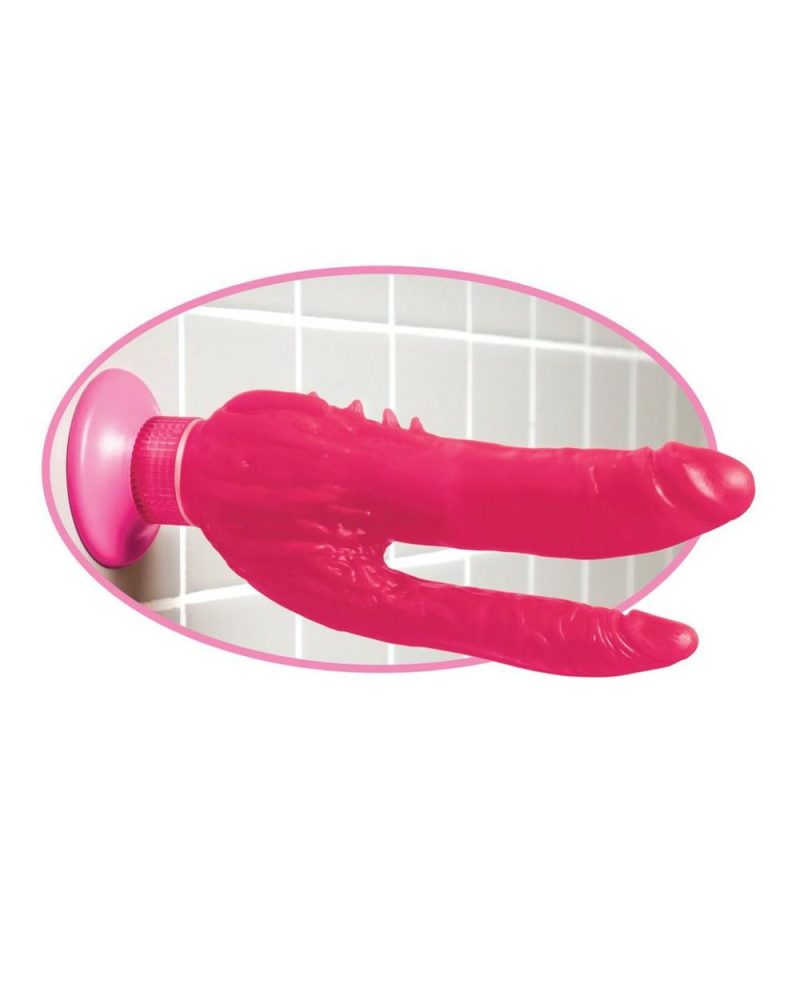 Wall Bangers Waterproof Double Vibrator – Pink Anal Vibrators