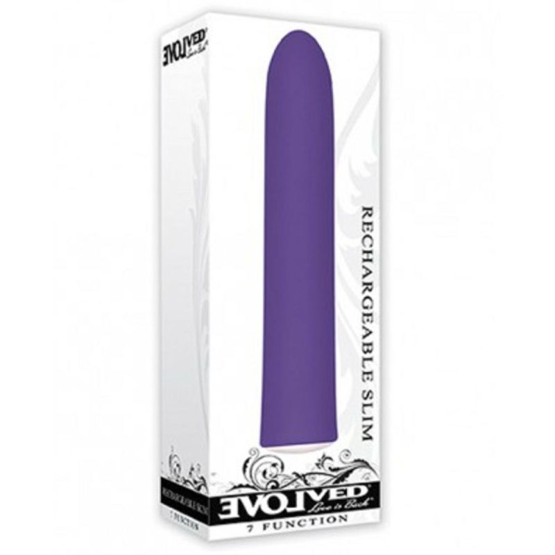 Rechargeable Slim Vibrator  – Purple Classic